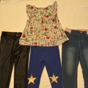 Multiple girls long pants and top